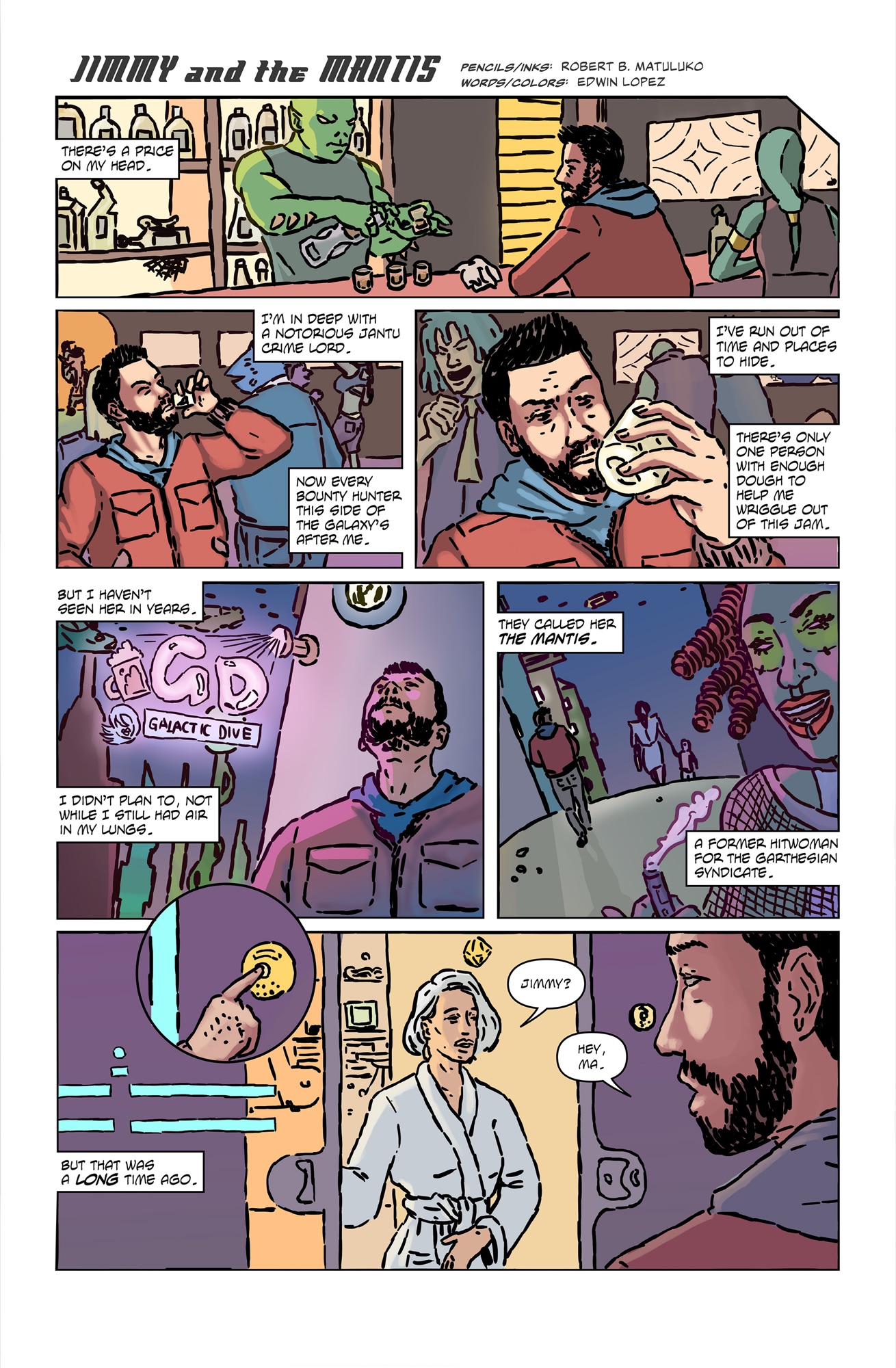 Jimmy and the Mantis, page 1