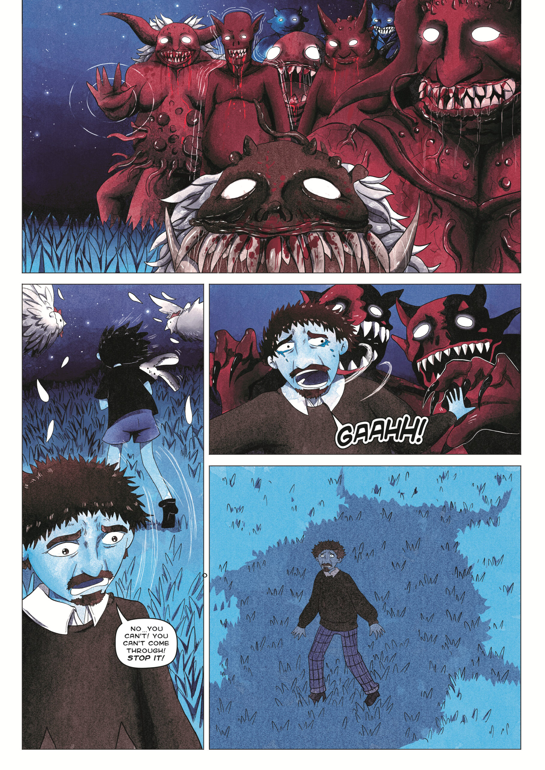 LAND horror comic book page 10 artwork