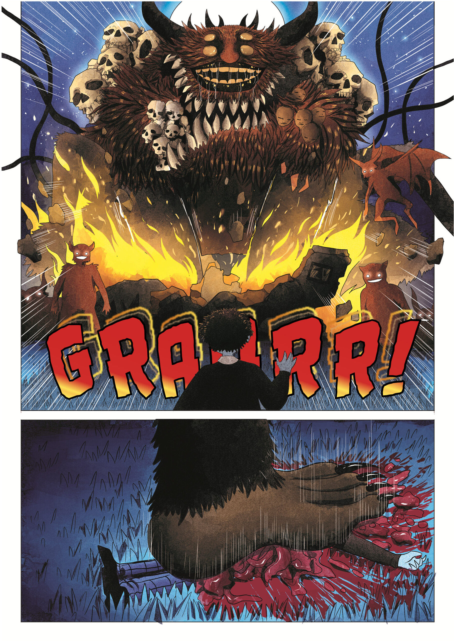 LAND horror comic book page 11 artwork