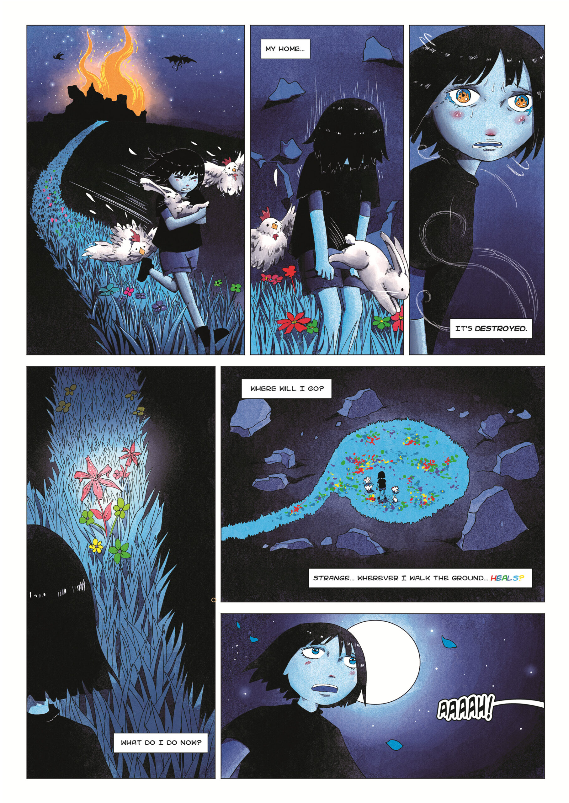 LAND horror comic book page 12 artwork