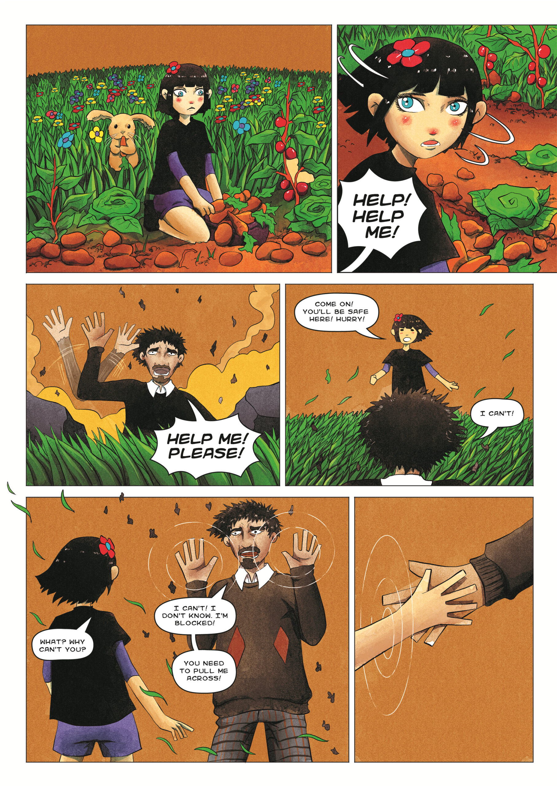 LAND horror comic book page 4 artwork