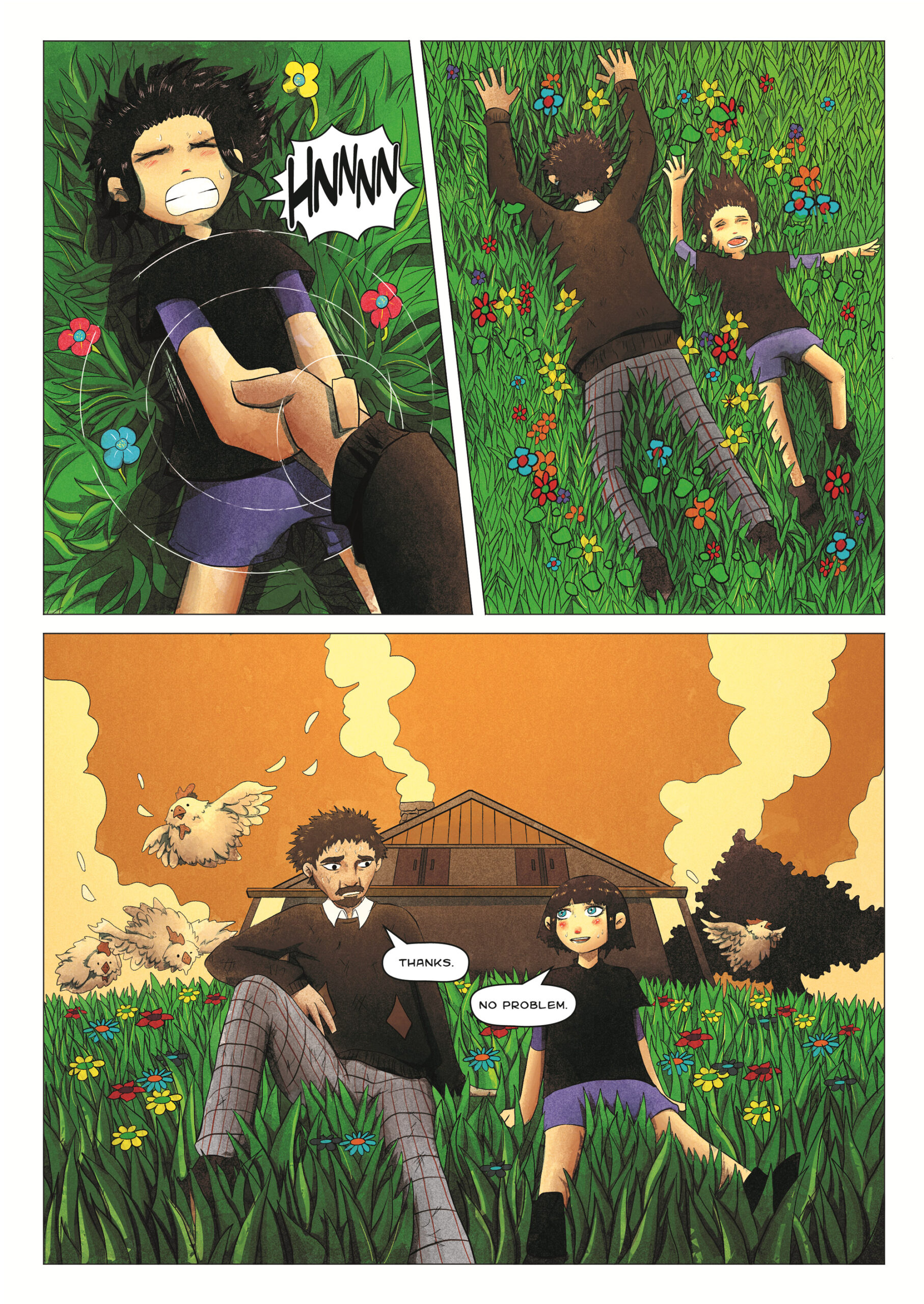 LAND horror comic book page 5 artwork