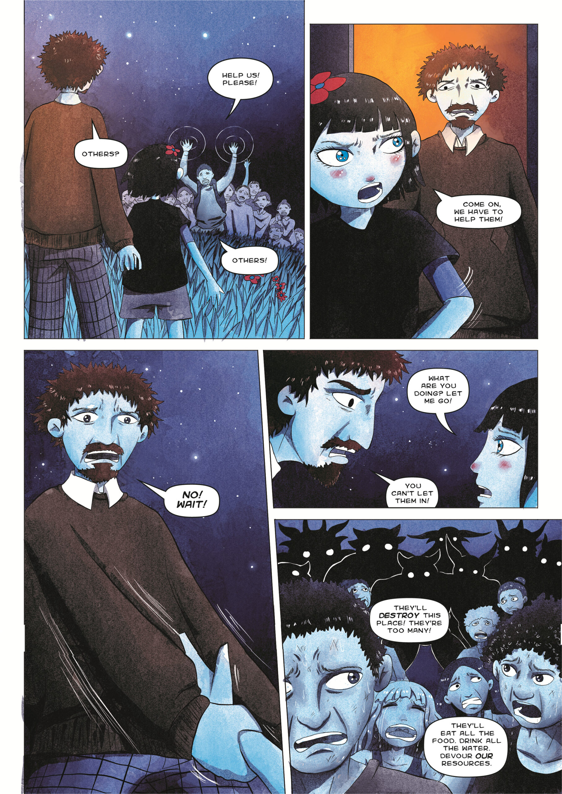 LAND horror comic book page 7 artwork